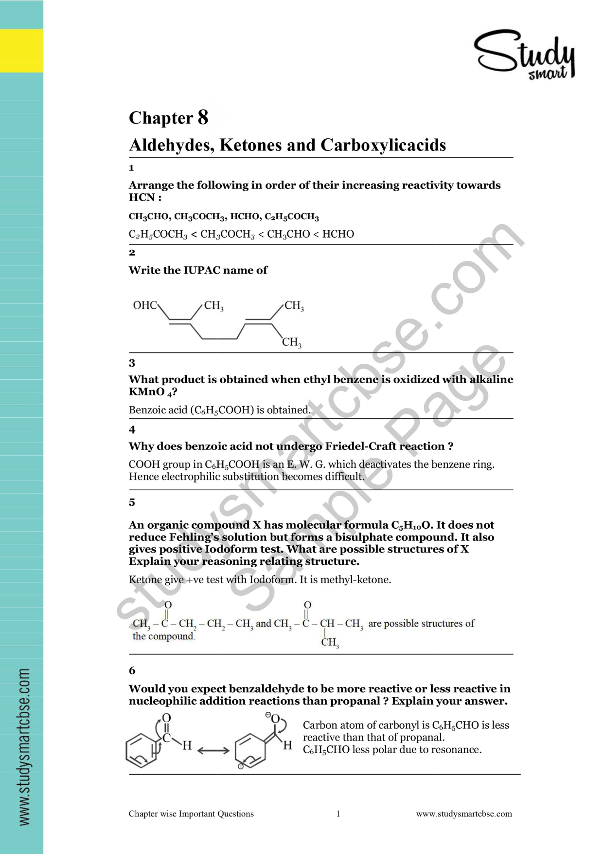 08. Aldehydes, Ketones and Carboxylicacids