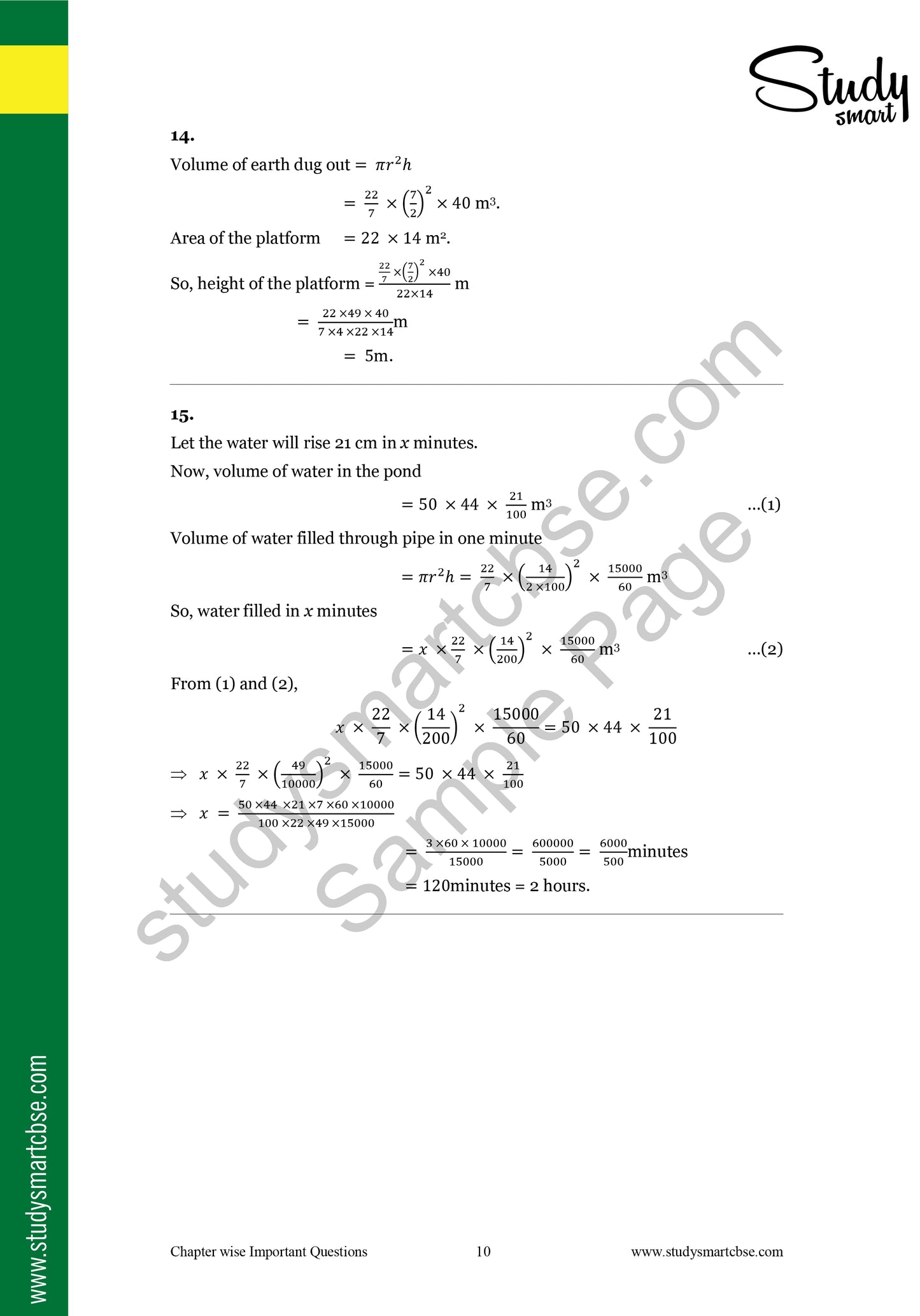 12. Surface Areas and Volumes