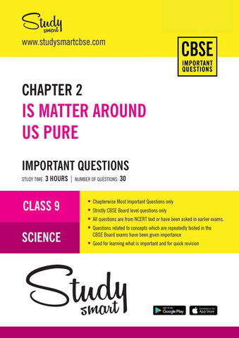 02. Is Matter Around Us Pure Important Questions - Class 9 Science Chapter 2 Most Important Questions