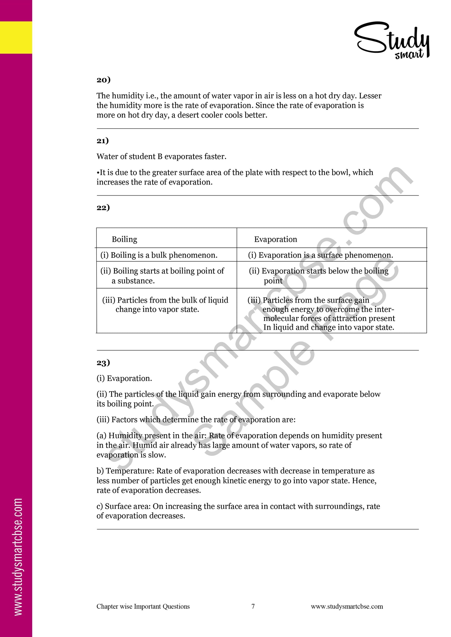Class 9 Science Chapter 1 Matter in our Surrounding Most Important Questions-01