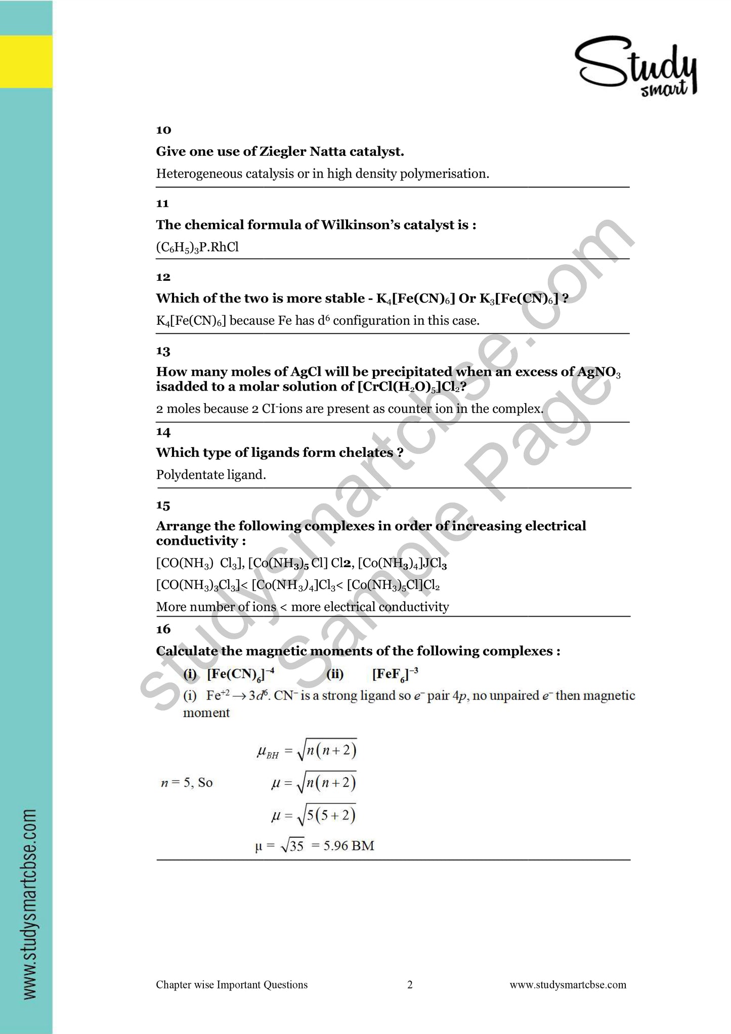 05. Coordination Compounds