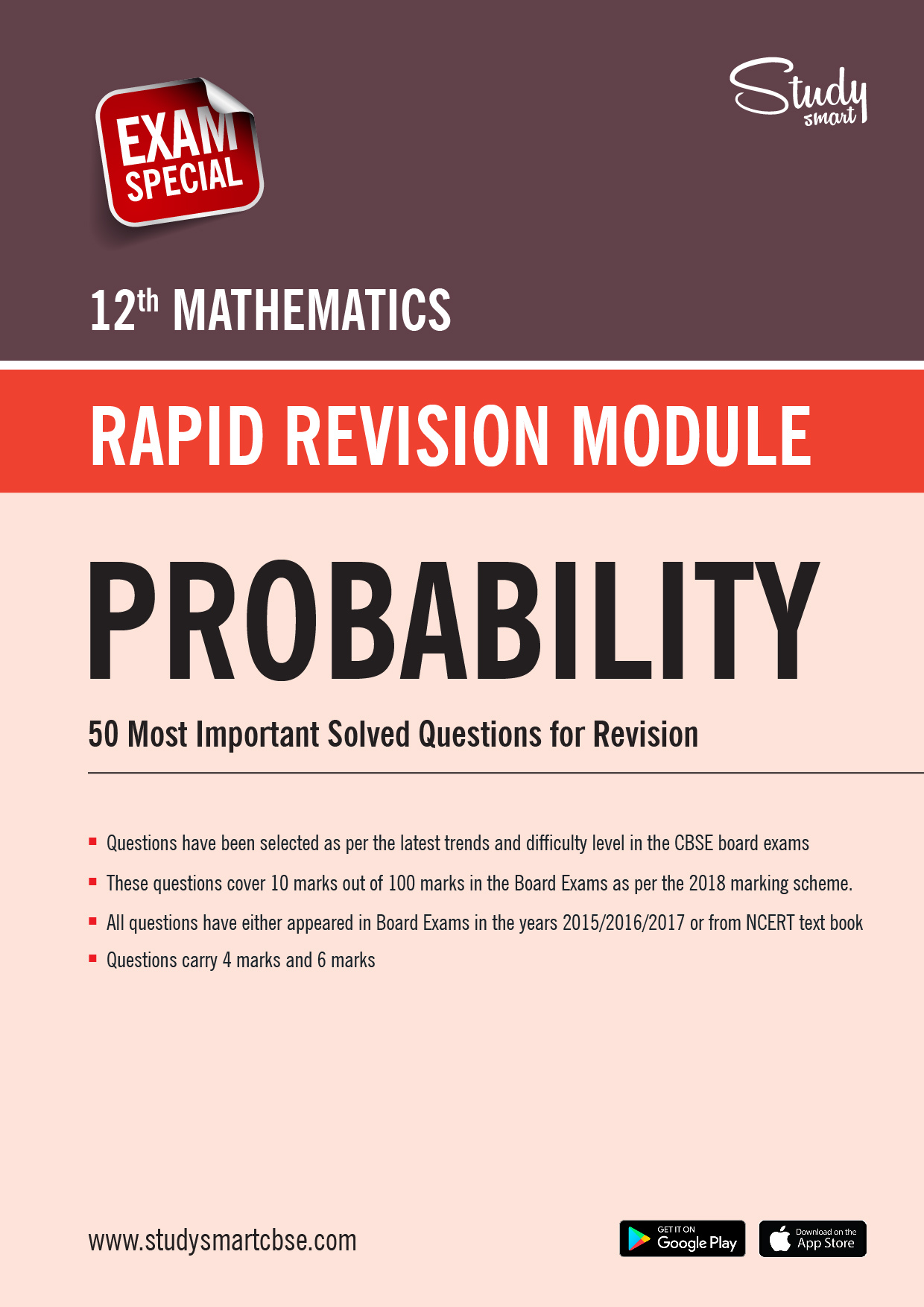 CBSE Class 12th Maths Probability -50 Most Important Questions with Solutions (2025 - 2026)